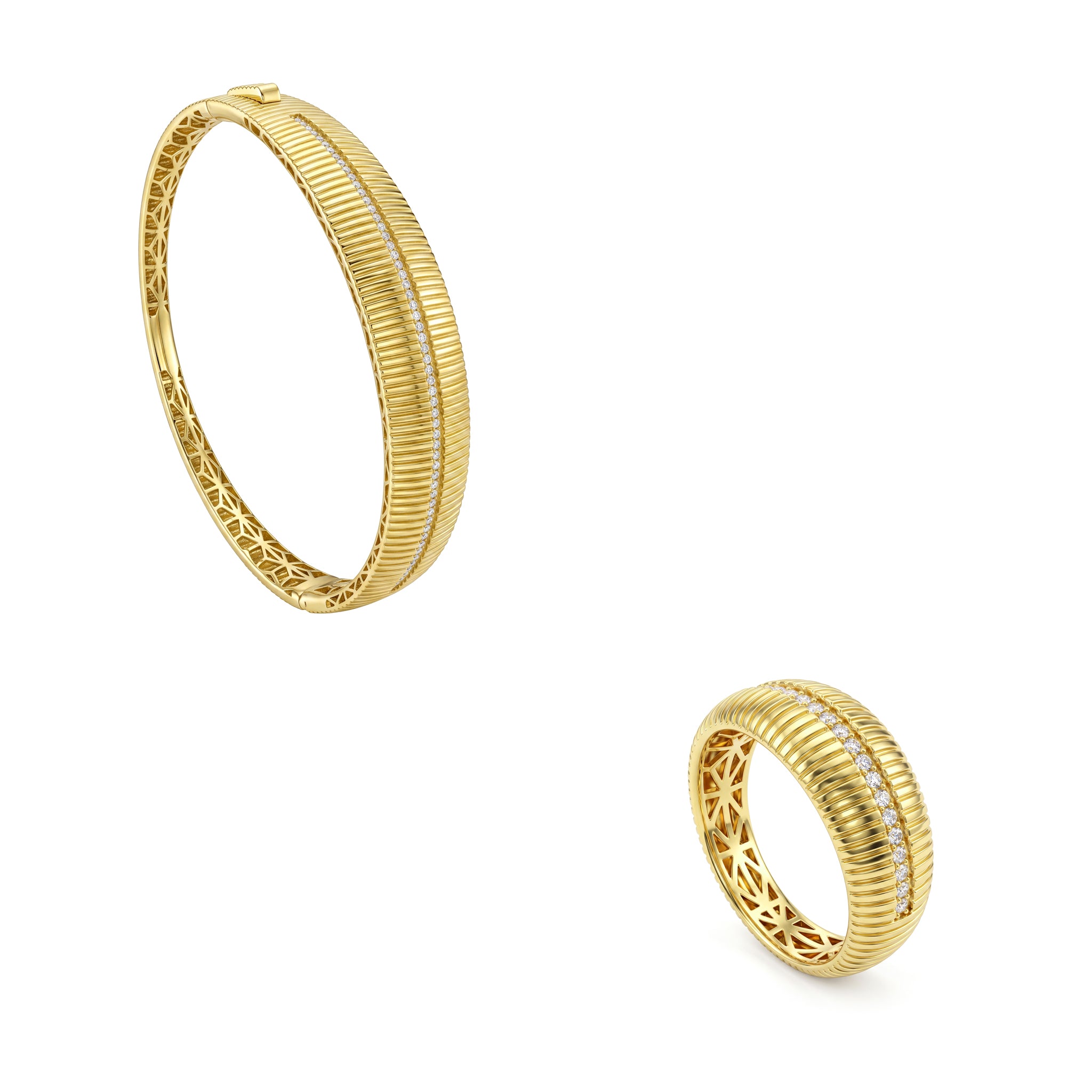 18 K Gold Golden Aura Half Set