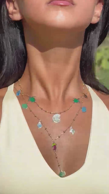 18K Radiant Waves Pendant Chain
