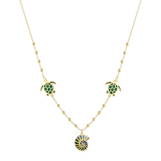 18K Radiant Waves Pendant Chain