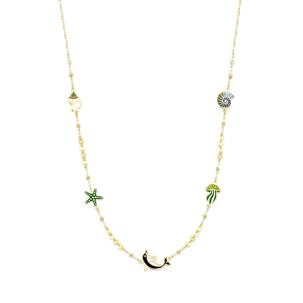 18K Coastal Paradise Gold Necklace