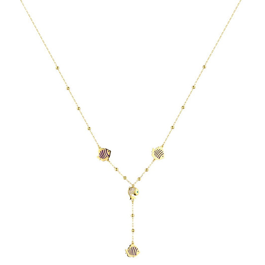 18K Sunlit Fish Y-Chain