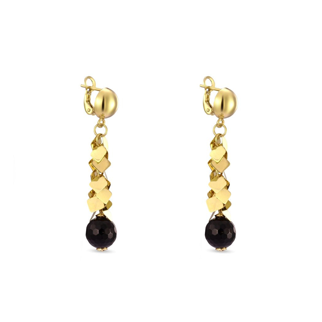 18K Modern Gold Chain Drop Earrings
