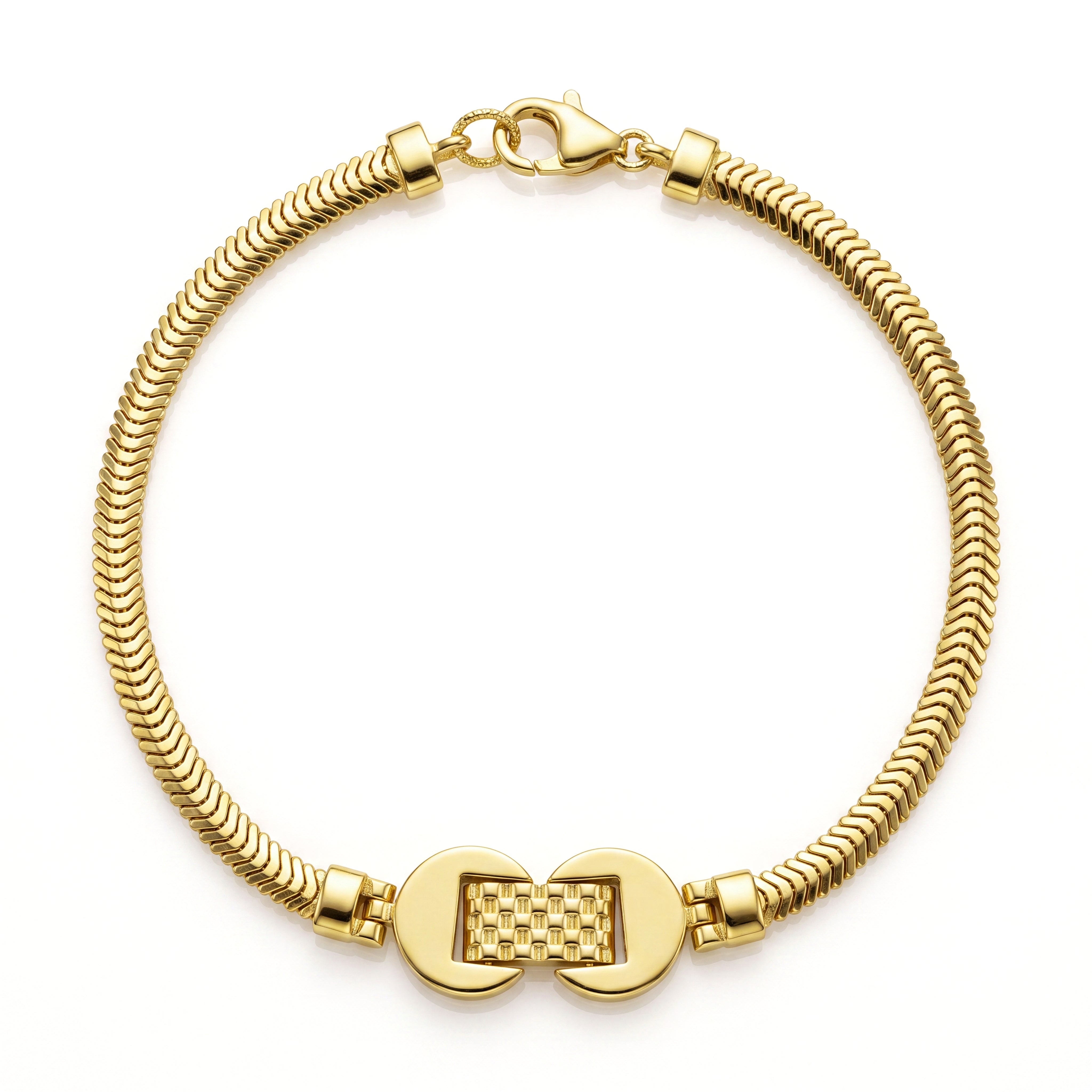 18K Luxury Gold-Tone Chain Bracelet