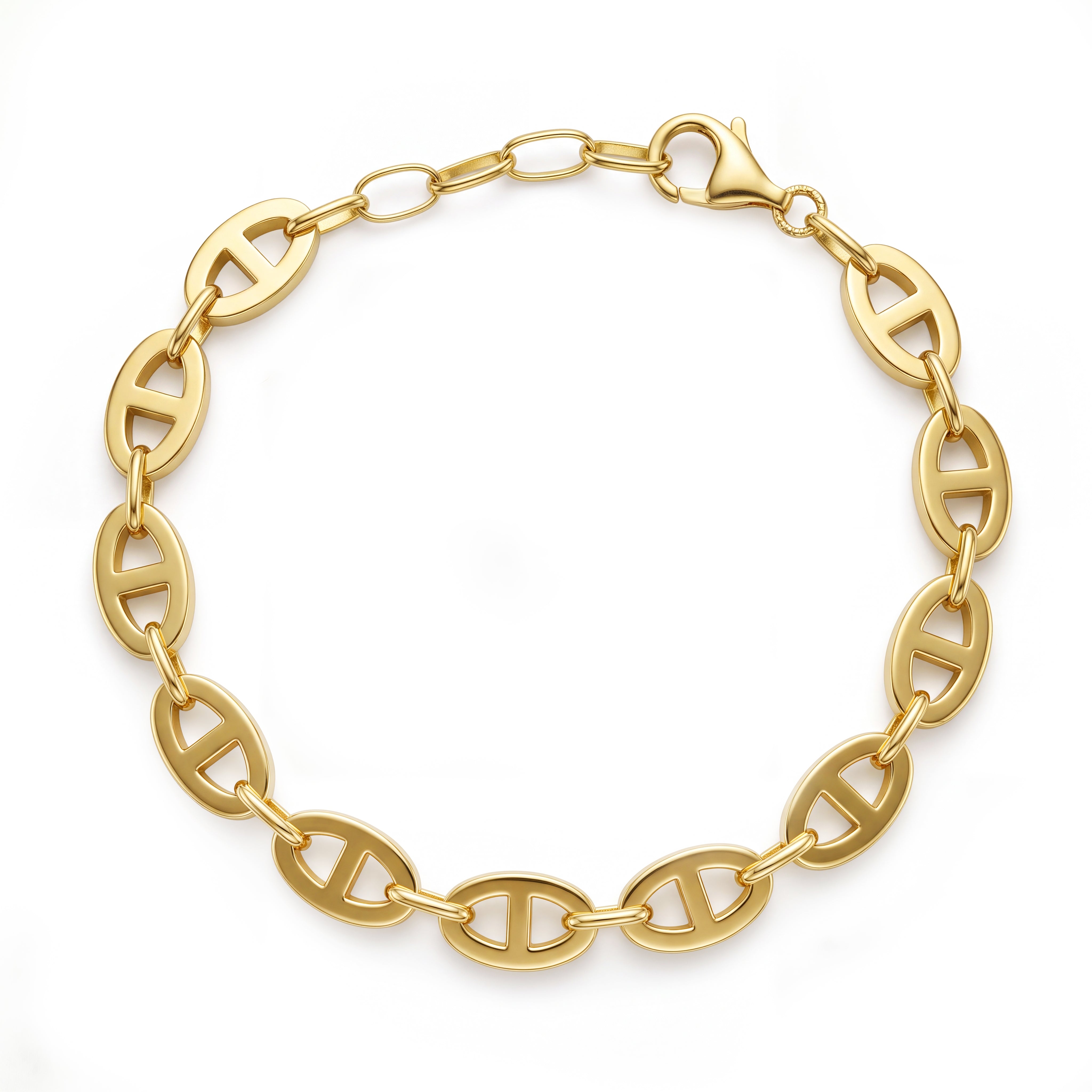 18K Classic Mariner Link Chain Bracelet