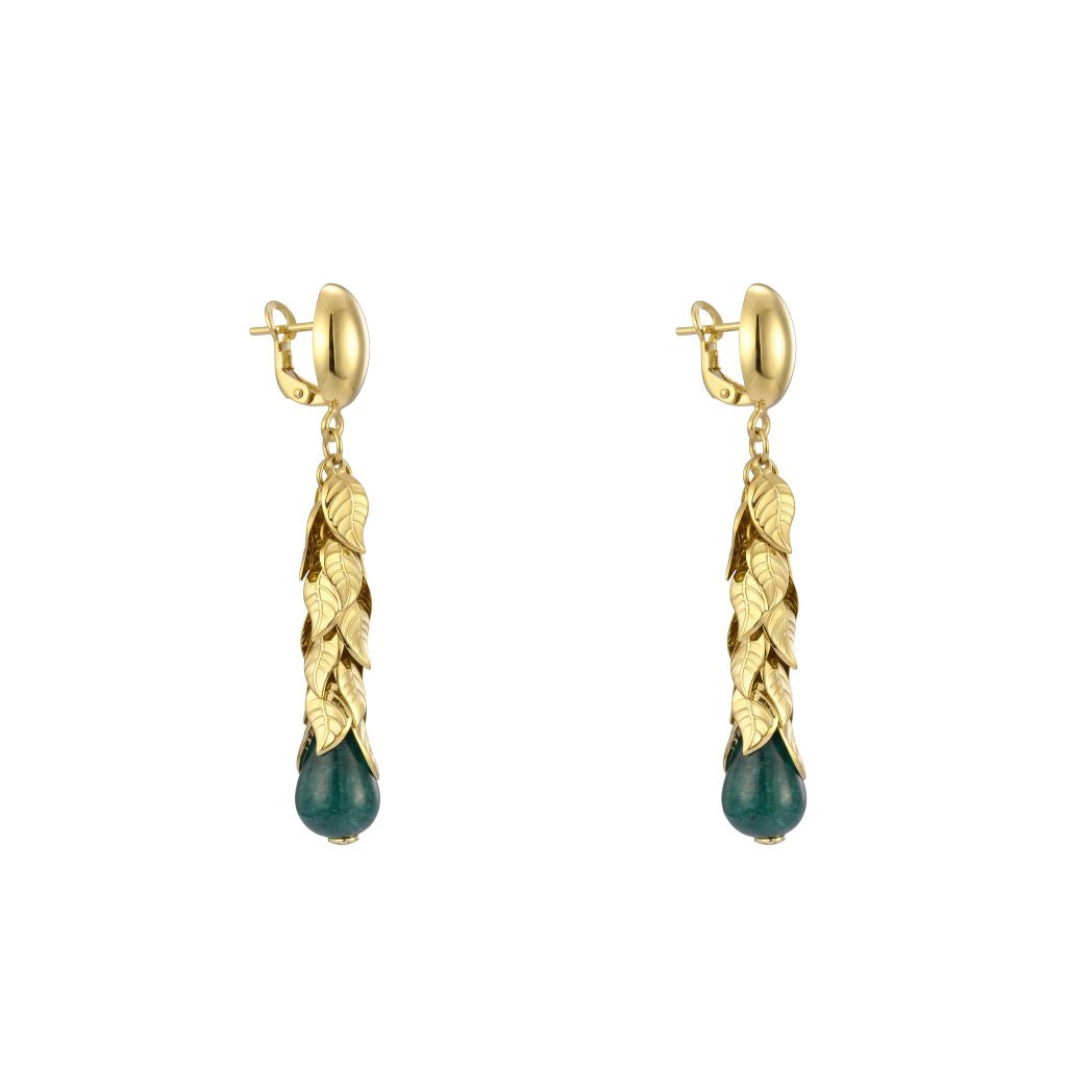 18K Modern Gold Chain Drop Earrings