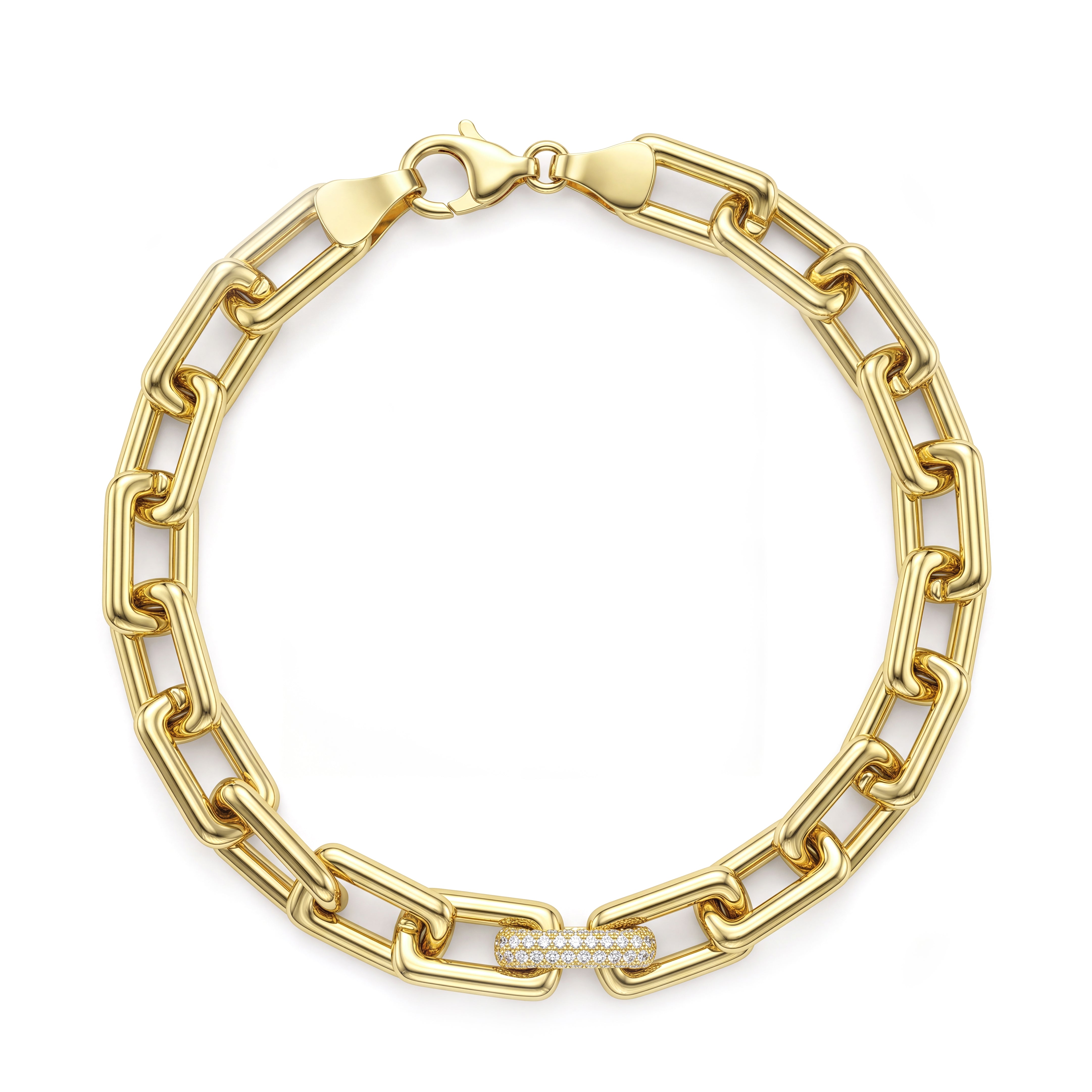 18K Glam Rock Link Bracelet